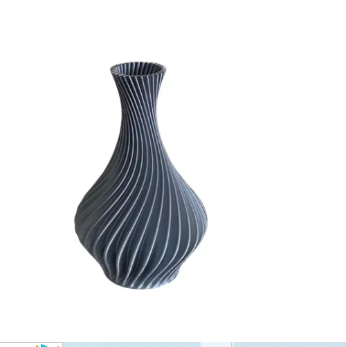 Vaso Espiral 18 cm — Cinza